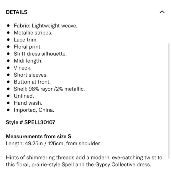 💙Spell & The Gypsy Zahara Gown size Small 💙 - Picture 15 of 15